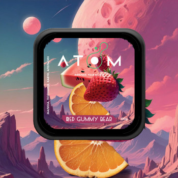 Тютюн Atom Red Gummy Bear (Малина, Полуниця, Кавун, Апельсин) 100 г - фото 3