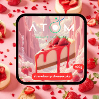 Тютюн Atom Strawberry cheezcake (Полуничний чізкейк) 100 г