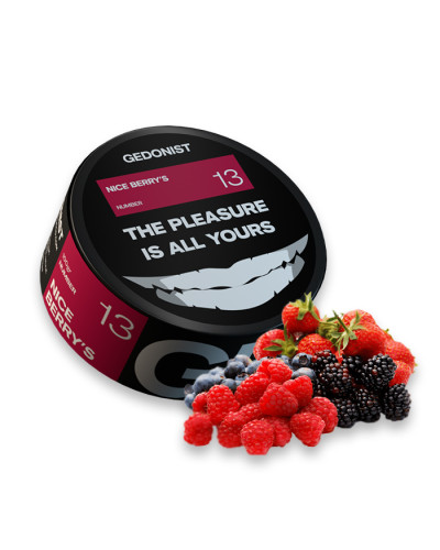 Тютюн Gedonist Nice berrys 13 (Мікс кисло-солодких ягід) 100 г