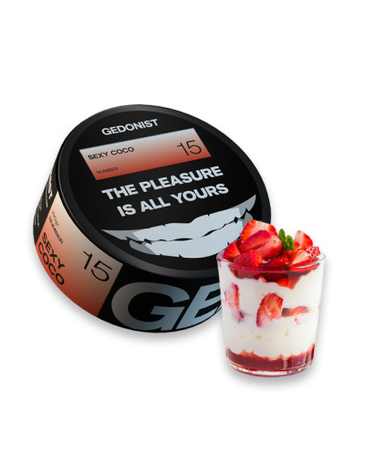 Тютюн Gedonist Sexy Coco 15 (Кокосовий крем з полуницею) 100 г