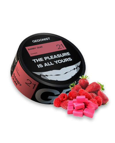 Тютюн Gedonist Barby Gum 21 (Малина, Полуниця, Жуйка) 100 г