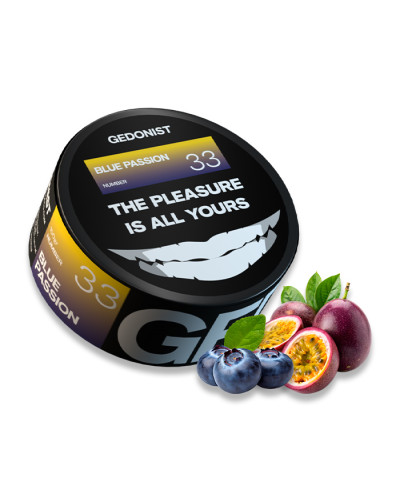 Тютюн Gedonist Blue passion 33 (Чорниця, Маракуя) 100 г