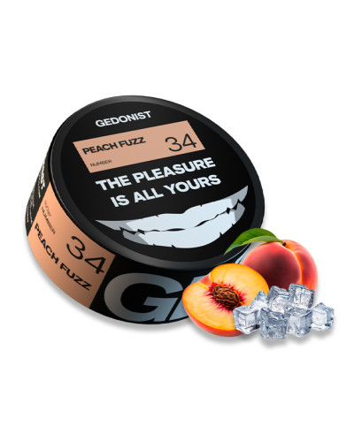 Тютюн Gedonist Peach Fuzz 34 (Персик, Лід) 100 г