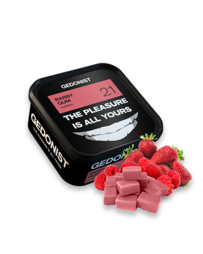 Тютюн Gedonist Barby Gum 21 (Малина, Полуниця, Жуйка) 200 г