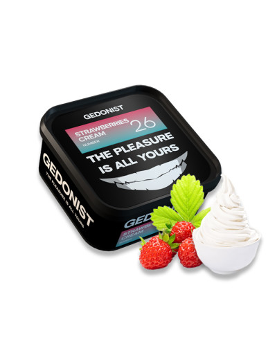 Тютюн Gedonist Strawberries cream 26 (Суниця, Вершки) 200 г