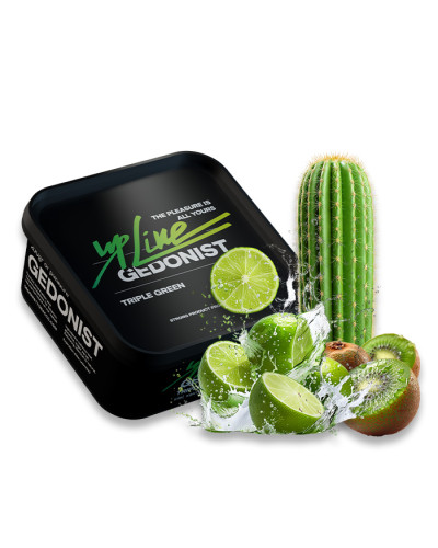Тютюн Gedonist UPLine Triple Green № 003 (Ківі, Лайм, Кактус) 200 г