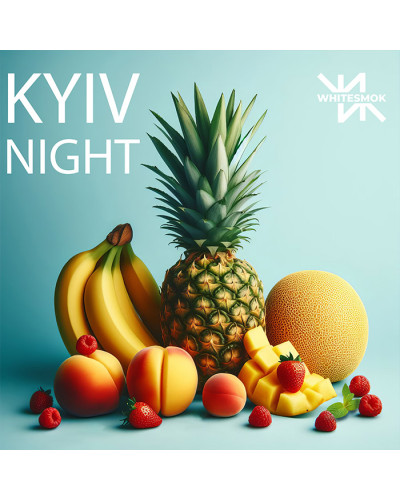 Тютюн WhiteSmok Kyiv Night (Ананас, Банан, Диня, Полуниця, Малина, Персик, М\'ята) 50 г