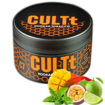 Тютюн CULTt C7 Lime Passion Fruit Mango Mint (Лайм, Мʼята, Маракуя, Манго) 100 г - фото 10