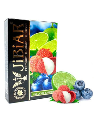 Тютюн Jibiar Lime Lychee Blueberry (Лайм, Лічі, Чорниця) 50 г