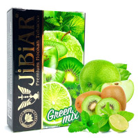 Тютюн Jibiar Green mix (Зелене яблуко, Ківі, Лайм, М\'ята) 50 г