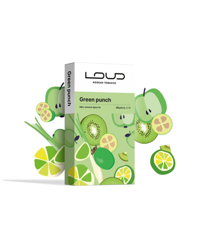 Тютюн Loud Light Line Green Punch (Ківі, Лемонграс, Яблуко, Манго) 100 г