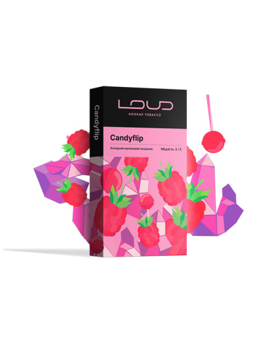 Тютюн Loud Dark Line Candyflip (Малина, Лід, Цукерки) 100 г