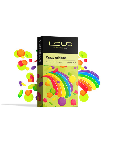 Тютюн Loud Dark Line Crazy Rainbow (Ківі, Малина, Цитрус) 100 г