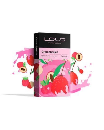 Тютюн Loud Dark Line Cremebrulee (Кремовий мус з малини та лічі) 100 г
