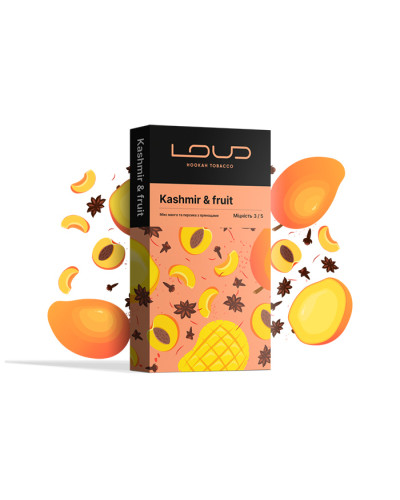 Тютюн Loud Dark Line Kashmir fruits (Манго, Персик, Прянощі) 100 г