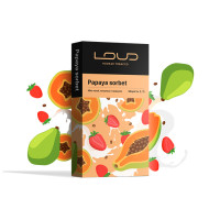 Тютюн Loud Dark Line Papaya sorbet (Папая, Полуниця, Вершки) 100 г