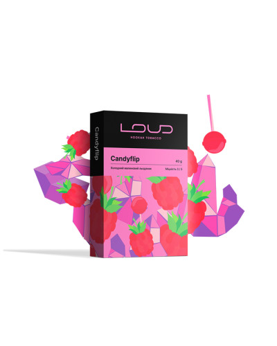 Тютюн Loud Dark Line Candyflip (Малина, Лід, Цукерки) 40 г