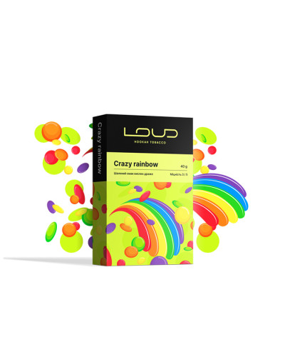 Тютюн Loud Dark Line Crazy Rainbow (Ківі, Малина, Цитрус) 40 г