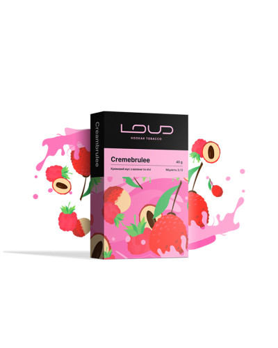 Тютюн Loud Dark Line Cremebrulee (Кремовий мус з малини та лічі) 40 г