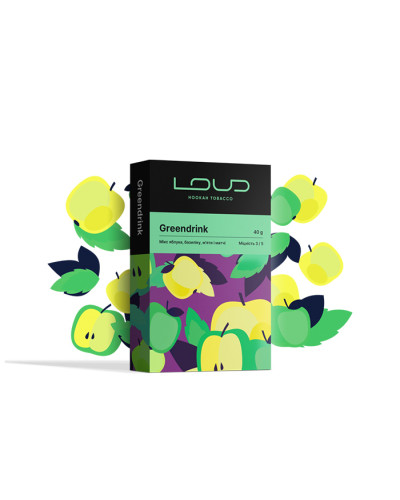 Тютюн Loud Dark Line Greendrink (Яблуко, м\'ята, базилік, матча) 40 г