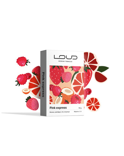 Тютюн Loud Light Line Pink Express (Малина, Грейпфрут, Лічі, Полуниця) 50 г
