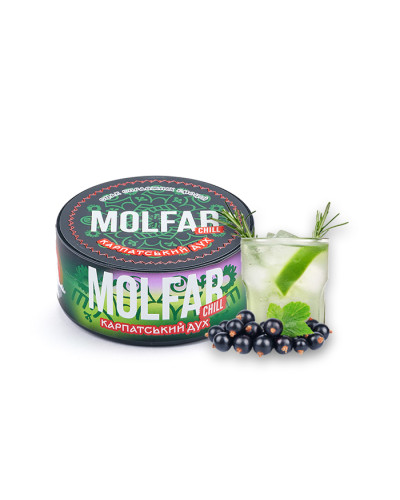 Тютюн Molfar Chill Line Карпатський Дух (Джин, Чорна смородина, Ялина) 100 г