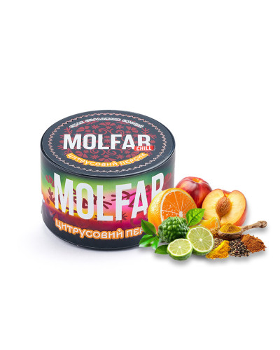 Тютюн Molfar Chill Line Цитрусовий Персик (Апельсин, Персик, Бергамот, Спеції) 200 г