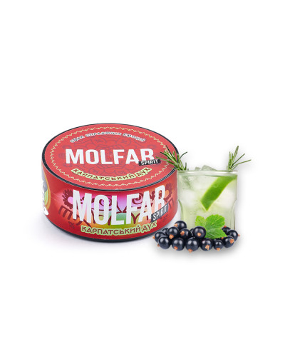 Тютюн Molfar Spirit Line Карпатський дух (Джин, Чорна смородина, Ялина) 100 г