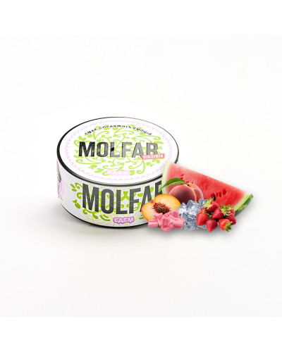 Тютюн Molfar Verginia Line Едем (Кавун, Полуниця, Лід, Персик, Солодка жуйка) 100 г
