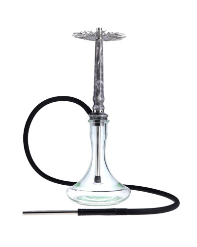 Кальян Tiaga Hookah Astra Crystal Silver на колбі Craft Clear 57 см