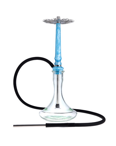 Кальян Tiaga Hookah Astra Crystal Blue на колбі Craft Clear 57 см