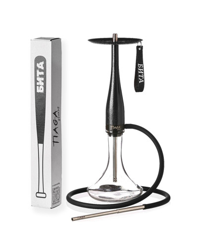 Кальян Tiaga Hookah Бита Black на колбі Craft Clear 70 см
