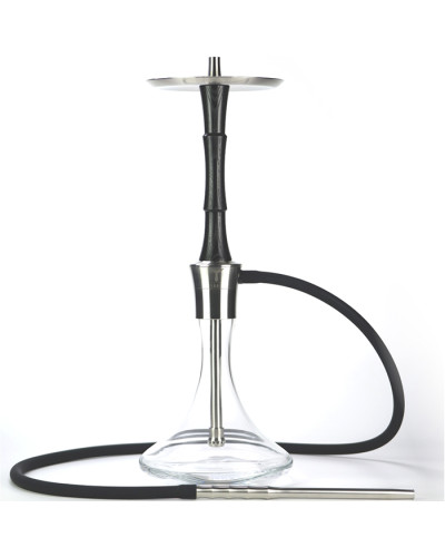 Кальян TOTEM Hookah Idol Full Black на різьбі з колбою 67 см