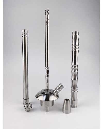 Кальян Trumpet Hookah Moar Silver з колбою Craft Clear 54 см - фото 2