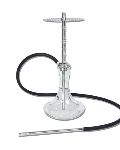 Кальян Trumpet Hookah Moar Silver з колбою Craft Clear 54 см
