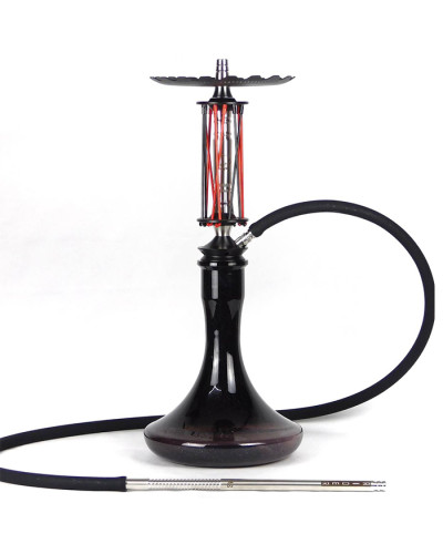 Кальян Trumpet Hookah Rider Black Red на колбі Black 57 см