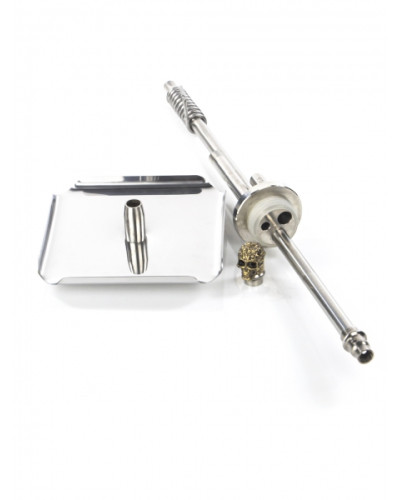 Кальян Trumpet Hookah Skull Silver 60 см - фото 4