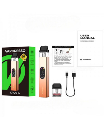 Стартовий набір Vaporesso XROS 4 Pod Kit 1000 mAh Original - Champagne Gold - фото 11