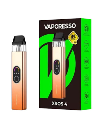 Стартовий набір Vaporesso XROS 4 Pod Kit 1000 mAh Original - Champagne Gold