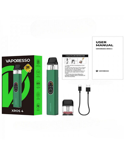 Стартовий набір Vaporesso XROS 4 Kit 1000 mAh - Green - фото 10