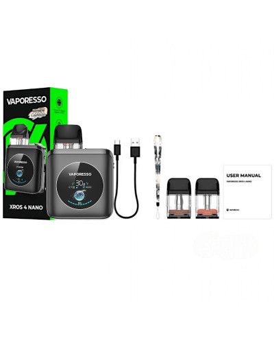 Стартовий набір Vaporesso XROS 4 Nano - Gpaphite Black - фото 9