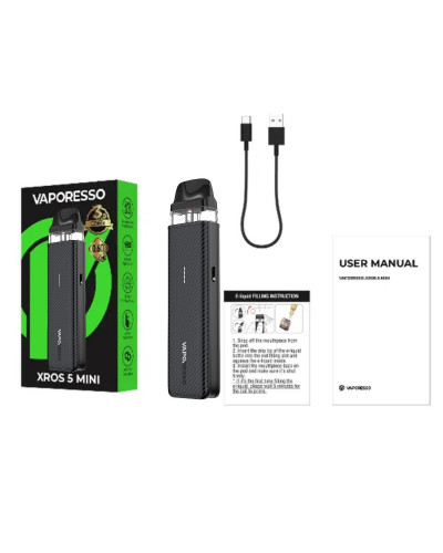Стартовий набір Vaporesso Xros 5 Mini - Carbon Black - фото 8