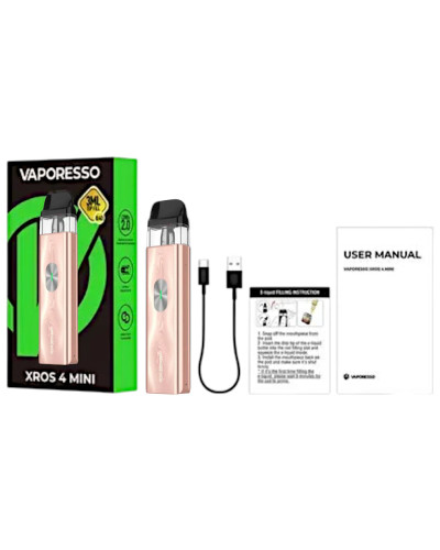 Стартовий набір Vaporesso XROS 4 Mini Pod Kit Champagne Gold - фото 6